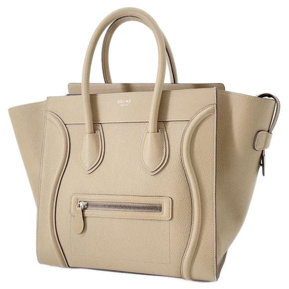 Celine Luggage Shopper Mini Leather Handbag Beige - Picture 1 of 9